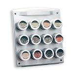 Kamenstein Magnetic Spice Rack with Free Spice Refills for 5 Years, 12-Tin Square (31112)