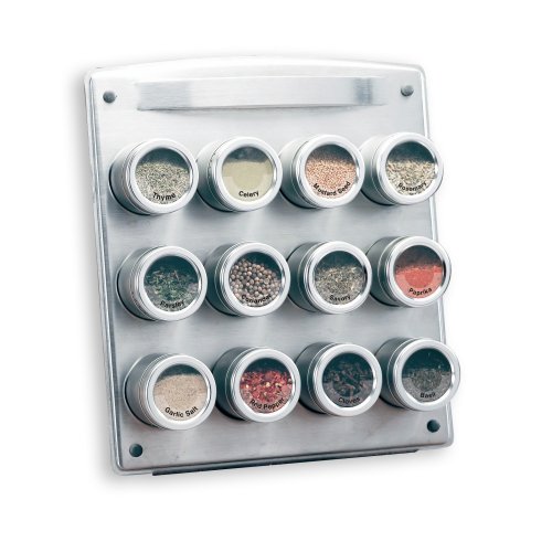 Kamenstein Spice Rack with Free Spice Refills for 5 Years, 12Tin Square