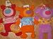 Set of 3 Sing*a*ma*jigs! Orange, Purple and Red