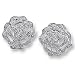 Ladies Rose Style Diamond Earrings