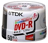 TDK DVD-RϿ���� 1~8��®�б��ץ�󥿥֥� �ݥåȥ���������50��ѥå� [DVD-R120PWX50PK]