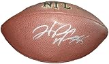 Hakeem Nicks Autographed NFL Football W/PROOF, Picture of Hakeem Signing For Us, North Carolina Tar Heels, New York Giants, Super Bowl XLVI