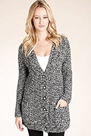 V Neck Chunky Knit Cardigan with Wool
