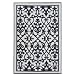 Fab Habitat 654367294635 6-Feet by 9-Feet Venice Outdoor Rug, Cream and Black