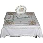 ShalinCraft Embroidered Tablecloth and Napkins with Colorful Kashmir Embroidery 48 x 48 inches