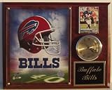 Buffalo Bills 12x15 Red Marbleized Clock Plaque