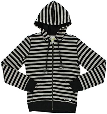 Rusty Womens LA Stripe Wired In Hoodie Black S