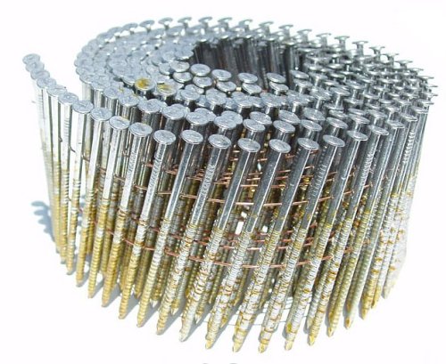 B  &  C Eagle 2X090HDRC 2-by-0.090-Inch-by-15-Degree Round Head Wire Collated Hot Dipped Galvanized Ring Shank Mini Coil Nail, 5400-Per Box
