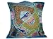 French Blue Decorative Beaded Sari Floor Pillows Cushion Cover 24 Inch