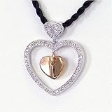 0.25 Carat 14K Rose Gold Diamond Heart Pendant
