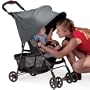 Kiddopotamus Rayshade UV Protective Stroller Shade for Single Strollers & Joggers, Gray