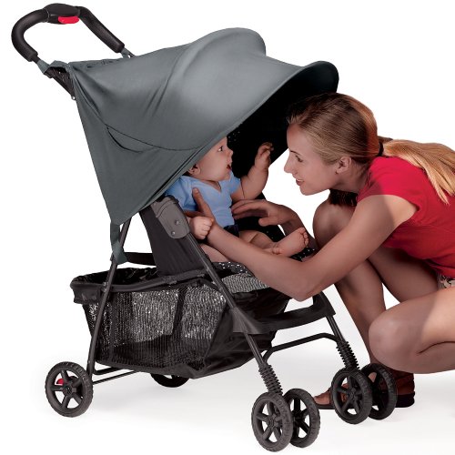 Kiddopotamus Rayshade UV Protective Stroller Shade for Single Strollers & Joggers, Black