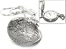 Mens Geneva Old Fashion Steam Train Antiqued Silver Pocket Watch with Clip ~ Comes GI...