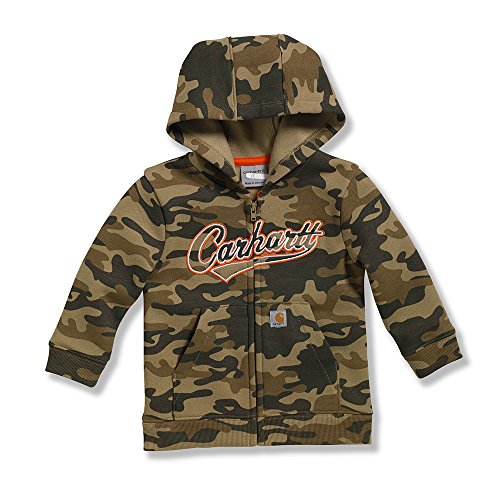Carhartt Baby Boys' Camo Logo Fleece Zip Front Sweatshirt