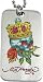 Ed Hardy King Skull Dog Tag