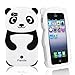 Leegoal(TM) Silicone Skin Case for iPhone 5 - Black Panda
