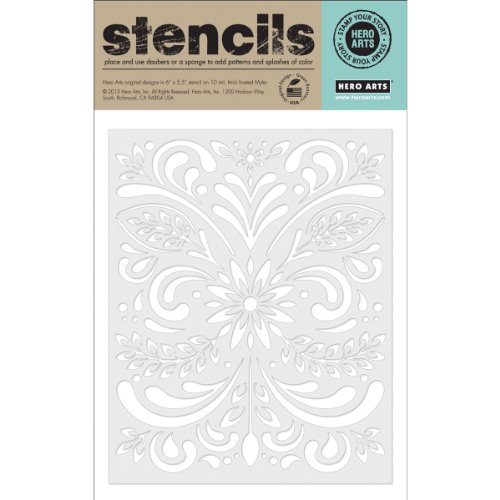 Hero Arts HA-SA-26 Stencil, 6.25 by 5.25-Inch, Leaf and Flourish