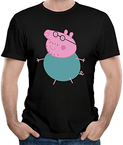 Funny Happy Daddy Pig Man Tshirt Short Sleeve