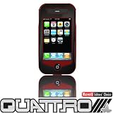 iPhone 3G Touch-Thru PolySilicon Quattro-T2 W/Glass Screen Raz-Red