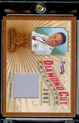 2002 Donruss Diamond Kings Andruw Jones Diamond Cut Jersey 40/500 Atlanta Braves Baseball Card - Mint Condition - Shipped In Protective Display Case!