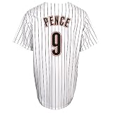 MLB Men's Houston Astros Hunter Pence White/Black Pinstripes Home Short Sleeve 6 Button Synthetic Replica Baseball Jersey Big & Tall Spring 2012? (White/Black Pinstripes, XXX-Large)
