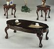 3 Piece Occasional Table Set in Cherry Finish By Coaster Furniture