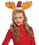 Reindeer Antler Headband with Santa Hat