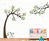 Yanqiao Wall Sticker Cute Koala And Tree Wall Decal With Dragonflies Koala Bear Wall Decal for Baby Nursery, Kids, Children Room
