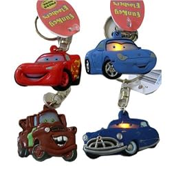 Disney Pixar CARS flashing keyrings - 4 pcs keychain set