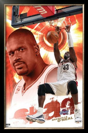 Cleveland Cavaliers - Shaquille O'Neal Framed Poster Print, 25x37