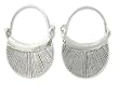 Silver hoop earrings, 'Diva'