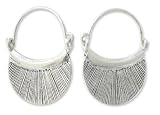 Silver hoop earrings, 'Diva'