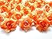 (100) Silk Two Tone Orange Roses Flower Head - 1.75