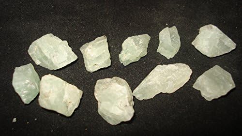 (#13) 10pc Small Premium Quality Extremely Rare Green Moonstone Raw Rough Healing Crystal Gemstone Stones Specimens
