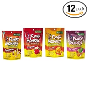 Funky Monkey Snacks Variety Pack, 1.0 Ounce Bags (Pack of 12)