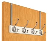Lynk 500100 Meridian Series Over-the-Door Hanging Rack with 4 Double Stacked Hooks, White