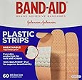 Band-Aid Brand, Adhesive Bandages, Plastic Strips Family Pack All One Size, 60 ct
