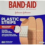 Band-Aid Brand, Adhesive Bandages, Plastic Strips Family Pack All One Size, 60 ct