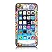 iPhone 5S Case, iPhone 5 Case, Tradekmk(TM) Brand New Hard PC+Silicone Combo Hybrid 3-Piece Shockproof Bumper Durable Back Case Cover[Colorful Flowers Pattern] Compatible with Apple iPhone 5/5S/5G[+Stylus+Screen Protector+Cleaning Cloth]-(Black)