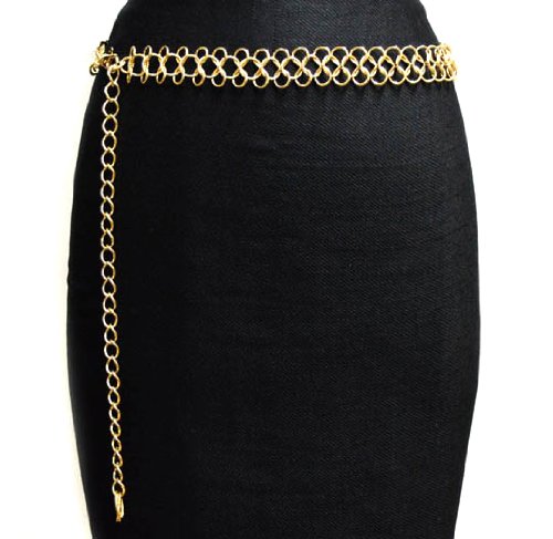 NYfashion101 Trendy Belly Chain Belt w/ Multi Link Chains & Infinity Loops IBT1001