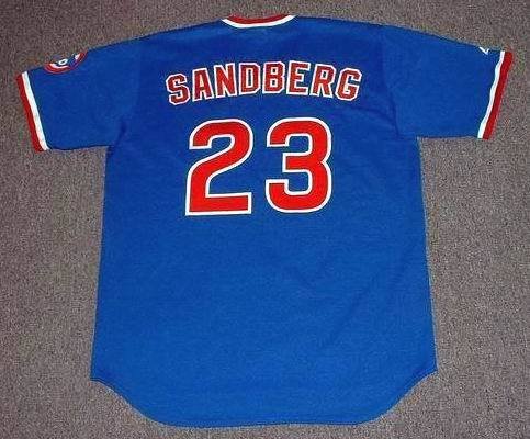 RYNE SANDBERG Chicago Cubs 1984 Majestic Cooperstown THROWBACK Baseball Jersey, Large