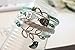 W Wild Wind (TM Christmas Unique Sliver Couple Owl Braided Refreshing Color Leather Bracelet