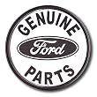Nostalgic Ford Auto Parts Tin Sign : Ford Genuine Parts -Round