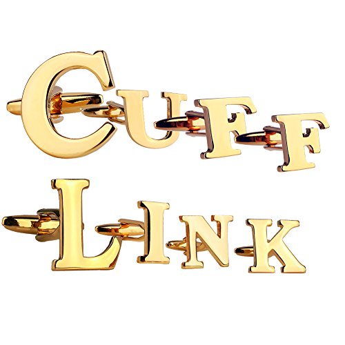 MoAndy Men's Shirts Cufflinks Alphabet Letter