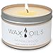 Wax and Oils Soy Wax Aromatherapy Scented Candles (Sandalwood) 8 Ounces. Single