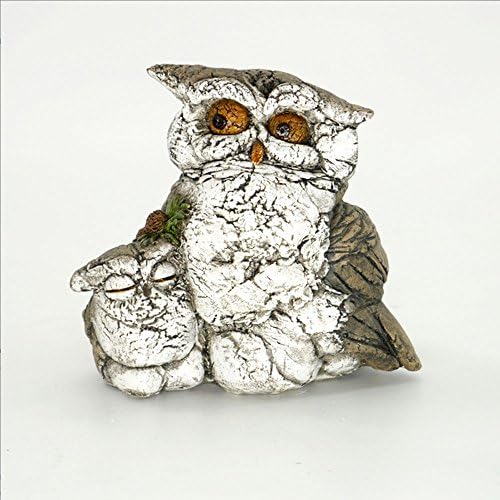 Owl Mother with Sleeping Little One Collectible Figurine Garden Sculpture Wildlife Animal Gift