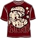Popeye TYPE FACE MAN Funny Cartoon Adult Burgundy T-shirt