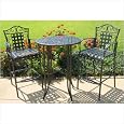 Iron Patio 3 Piece Pub Set