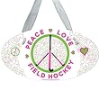 Peace Love Field Hockey Wood Sign