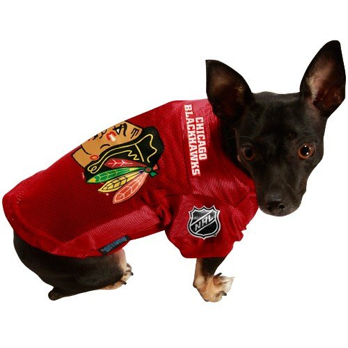 Chicago Blackhawks Red Mesh Pet Jersey (Medium)